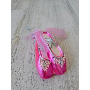 Katherine's collection glass ballet pink slippers rhinestone dancer unique beade